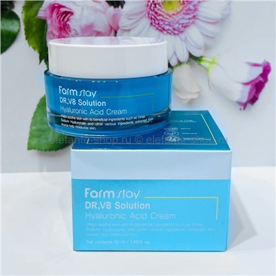 Крем для лица с гиалуроновой кислотой FarmStay Dr-V8 Solution Hyaluronic Acid Cream 50ml (125)