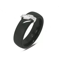 Кольцо из серебра керамика, МКВА094