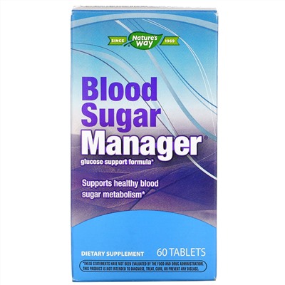 Nature's Way, Blood Sugar Manager, 60 таблеток