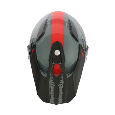Шлем кроссовый, размер M (57-58), модель - BLD-819-7, черно-красный