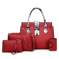 Набор сумок из 4 предметов, арт А77, цвет:красный