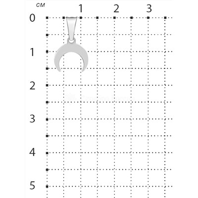 Подвеска из серебра родированная - Лунница 925 пробы 430-10-367р