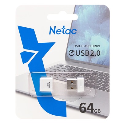 Флэш накопитель USB 64 Гб Netac U116 mini 3.0 (130 MB/s) (white)