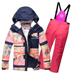 Подростковый для девочки зимний горнолыжный костюм розового цвета 8830R