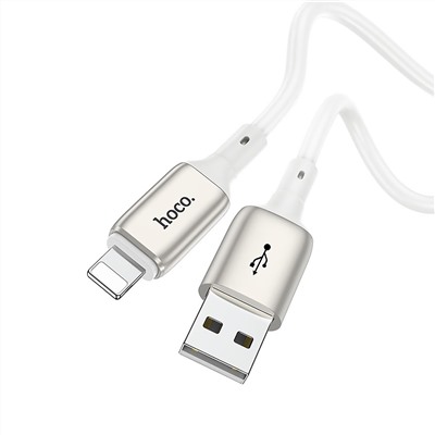 Кабель USB - Apple lightning Hoco X66  100см 2,4A  (white)