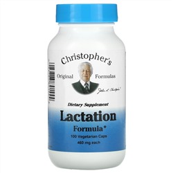 Christopher's Original Formulas, средство для лактации, 460 мг, 100 растительных капсул