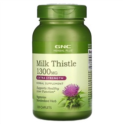 GNC, Milk Thistle,  Extra Strength, 1,300 mg, 120 Caplets