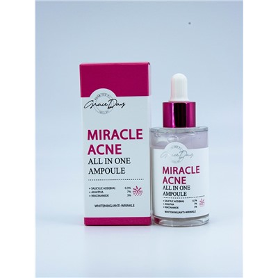 GRACE DAY - СЫВОРОТКА ДЛЯ ЛИЦА ДЛЯ ПРОБЛЕМНОЙ КОЖИ MIRACLE ACNE ALL IN ONE AMPOULE, 50 МЛ.