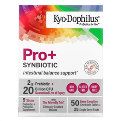 Kyolic, Kyo-Dophilus, Pro+Synbiotic, 20 Billion CFU, Berry Smoothie, 50 Chewable Tablets
