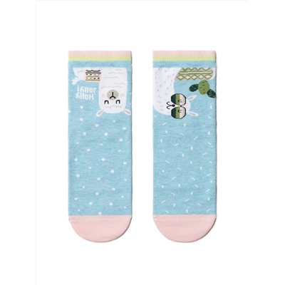 Носки женские CONTE Хлопковые носки HAPPY с рисунками &quot;Лама и кактус&quot;