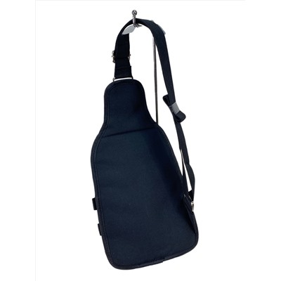 Молодёжная текстильная сумка-слинг, цвет черный