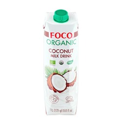 Напиток кокосовый, молочный, без сахара FOCO, 1 л