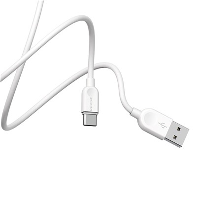 Кабель USB - Type-C Borofone BX14  100см 3A  (white)