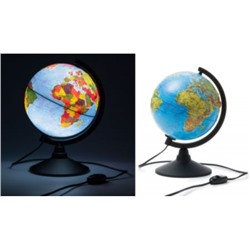Глобус 21 см физическо-политический Рельефный с подсветкой К022100091 Globen
