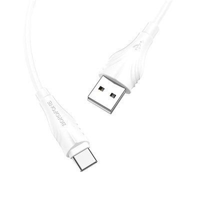 Кабель USB - Type-C Borofone BX18 (повр. уп)  100см 3A  (white)