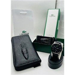 Подарочный набор для мужчины ремень, кошелек, часы + коробка #21177511