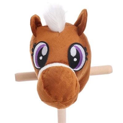 Мягкая игрушка «Конь-скакун», на палке, МИКС, цвет коричневый