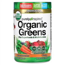 Purely Inspired, Organic Greens Plus Superfoods & Multivitamins, Natural Flavor, 8.57 oz (243 g)