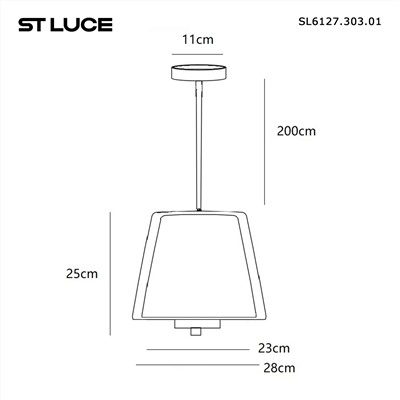SL6127.303.01 Светильник подвесной ST-Luce Латунь/Белый, Прозрачный LED 1*18W 3000K