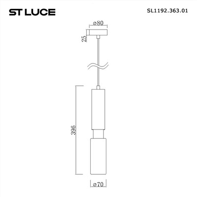 SL1192.363.01 Светильник подвесной ST-Luce Латунь/Латунь, Зеленый GU10 1*5W 4000K