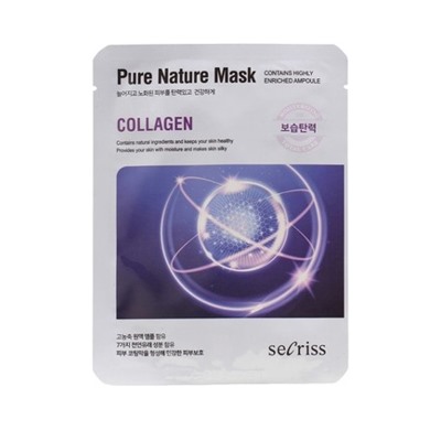 БВ Anskin Secriss маска д/лица ткань Collagen 25г 920073/792052