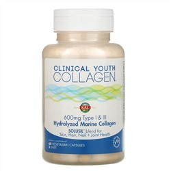 KAL, Clinical Youth Collagen, коллаген, 60 вегетарианских капсул