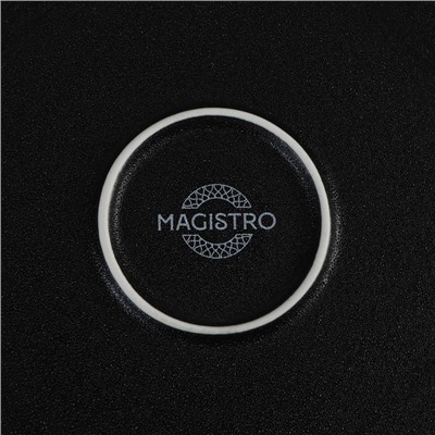 Тарелка фарфоровая Magistro Line, d=20,5 см, цвет чёрный