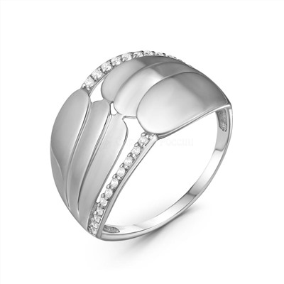 Кольцо из серебра с фианитами родированное 925 пробы К-3990-Р