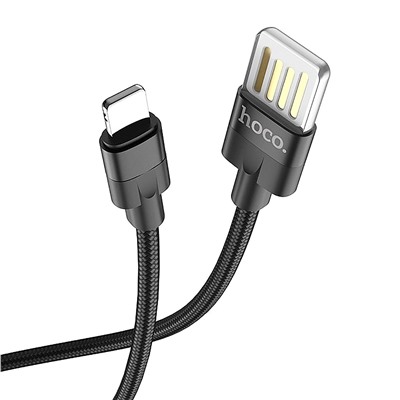 Кабель USB - Apple lightning Hoco U55 Outstanding  120см 2,4A  (black)