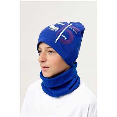 Комплект шапка и шарф 85 Синий НАТАЛИ #876280