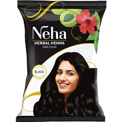 Neha Herbals Hair Colour Black 10g*10 Sachet/ Краска для Волос (Черный) 10г*10 пакетик