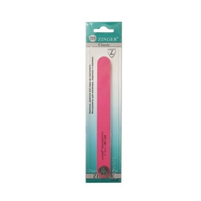 Zinger Пилка для ногтей розовая EJ-105 180/240 3261