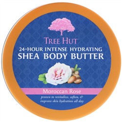 Tree Hut, масло ши для интенсивного увлажнения тела в течение 24 часов, марокканская роза, 198 г (7 унций)