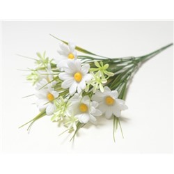 Искусственные цветы, Ветка в букете ромашка 6 голов (1010237) белый