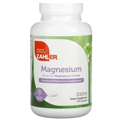 Zahler, Magnesium, 200 mg, 250 Capsules