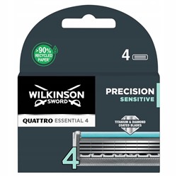 Кассеты для бритвы Schick (Wilkinson Sword) QUATTRO Titanium Precision Sensitive (4шт)