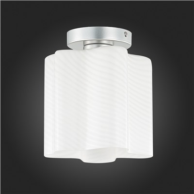 SL117.502.01 Светильник потолочный ST-Luce Серебристый/Белый с полосками E27 1*60W