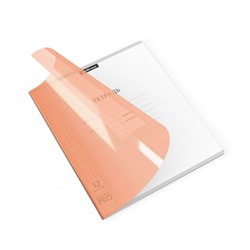 Тетрадь  12л клетка с пластиковой обложкой 56350 Классика CoverPrо Neon оранжевая ErichKrause