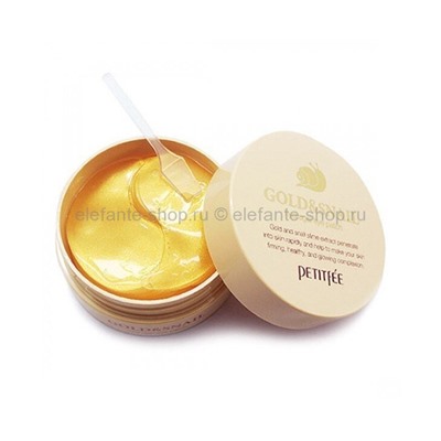 Гидрогелевые патчи для век с муцином улитки Petitfee Hydro Gel Eye Patch Gold & Snail