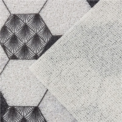 Коврик придверный грязезащитный Доляна «Мрамор», 80×120 см, цвет серый