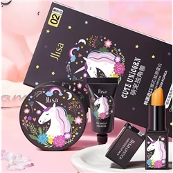 Набор для макияжа с коллагеном и ниацинамидом 4 в 1 JLISA Cute Unicorn