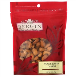 Bergin Fruit and Nut Company, Жареный кешью с медом, 170 г (6 унций)
