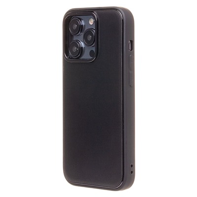 Чехол-накладка - PC084 экокожа для "Apple iPhone 14 Pro" (black) (219677)