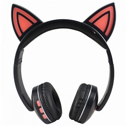 Bluetooth-наушники полноразмерные - Cat Ear KS-6123 (повр. уп.) (black/pink)