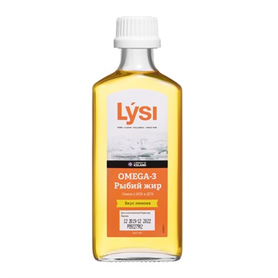 Омега-3 со вкусом лимона Lysi, 240 мл
