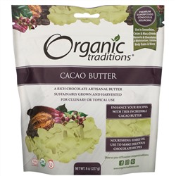 Organic Traditions, Какао-масло, 227 г (8 унций)