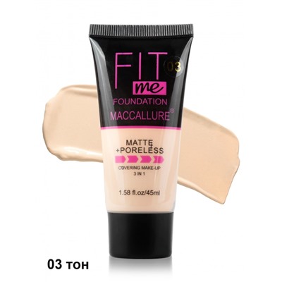 Maccallure  тональный крем  Fit me matte+poreless, тон 03