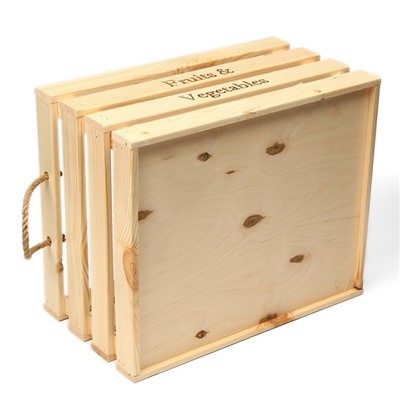Ящик для овощей и фруктов, 40 × 33 × 23 см, деревянный, Greengo