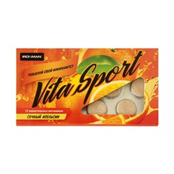Жевательные таблетки "Vita Sport" с эхинацеей, апельсин IRONMAN, 12 шт