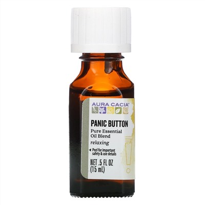 Aura Cacia, Panic Button, смесь чистых эфирных масел, 15 мл (0,5 жидк. унции)